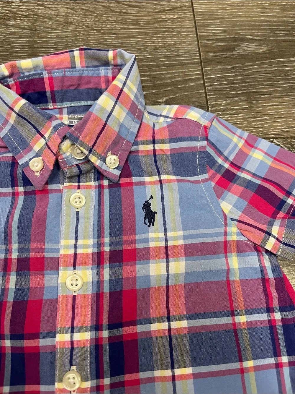 Lot of two multicolored plaid Ralph Lauren rompers size 3 months
